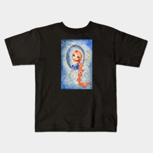 Pumpkins In Her Hair Kids T-Shirt